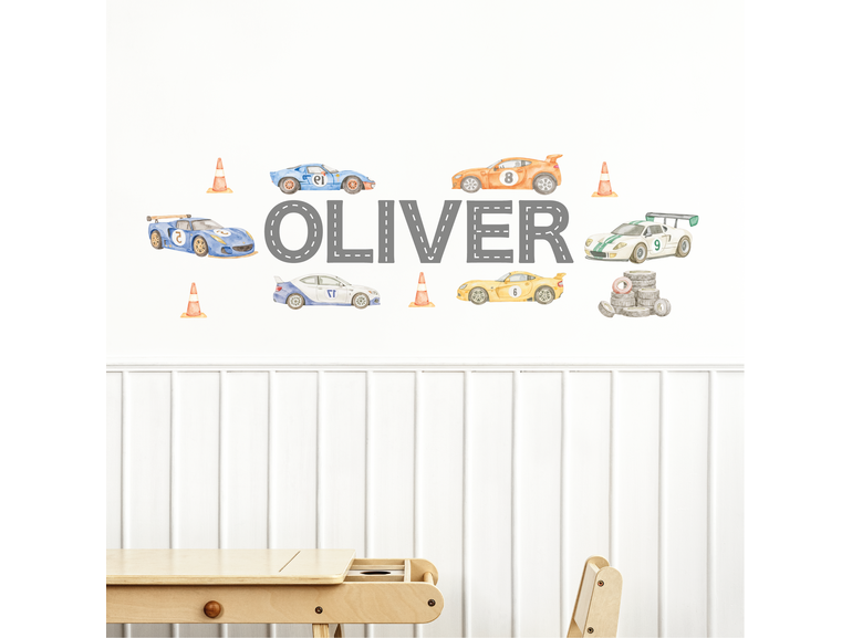 Muursticker race auto's kinderkamer jongen - zelfklevend en verwijderbaar Muursticker race auto's kinderkamer jongen - zelfklevend en verwijderbaar