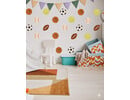 Peel & Stick sport muursticker set – rugbybal, voetbal, tennisbal, honkbal & basketbal – zelfklevende en verwijderbare muurstickers voor kinderkamer & speelkamer decor