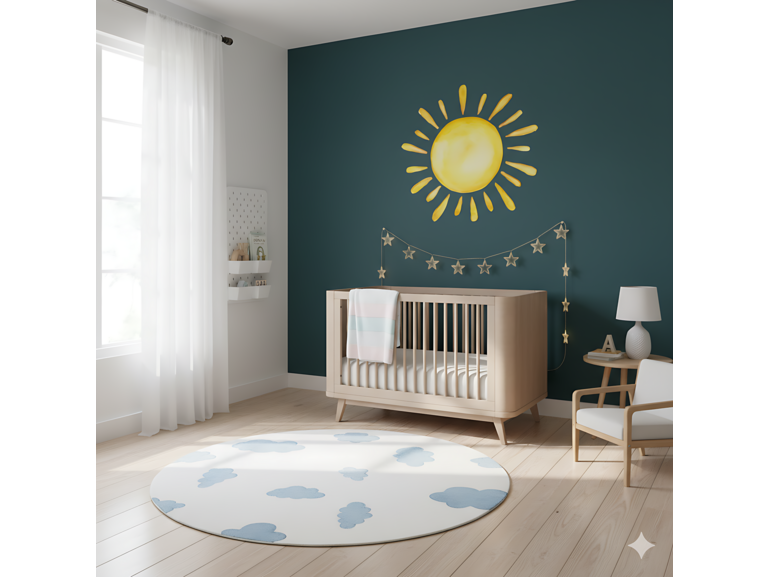 Muursticker zon voor baby- en kinderkamer – zelfklevend en verwijderbaar Muursticker zon voor baby- en kinderkamer – zelfklevend en verwijderbaar
