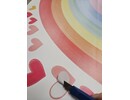 Kinderkamer Muursticker – Regenboog en Hartjes, Zelfklevend Kinderkamer Muursticker – Regenboog en Hartjes, Zelfklevend