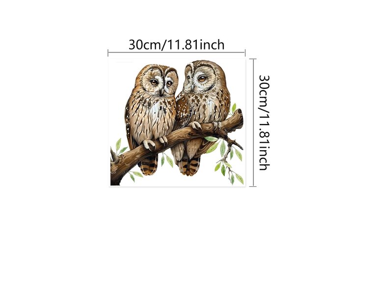 Raamsticker statisch uilen op tak - dubbelzijdig zichtbaar - herbruikbaar raamstickers Raamsticker statisch uilen op tak - dubbelzijdig zichtbaar - herbruikbaar raamstickers