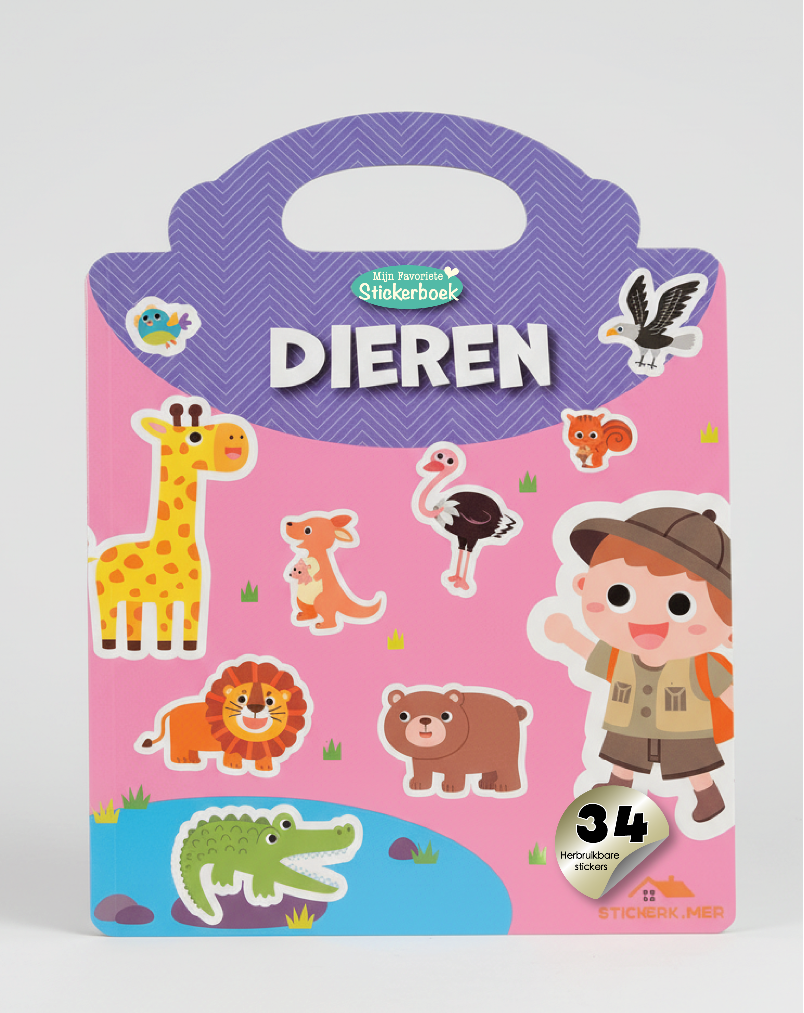 Herbruikbaar Stickerboek Kinderen: Wasbaar en in 4 Thema’s | Educatief Speelgoed