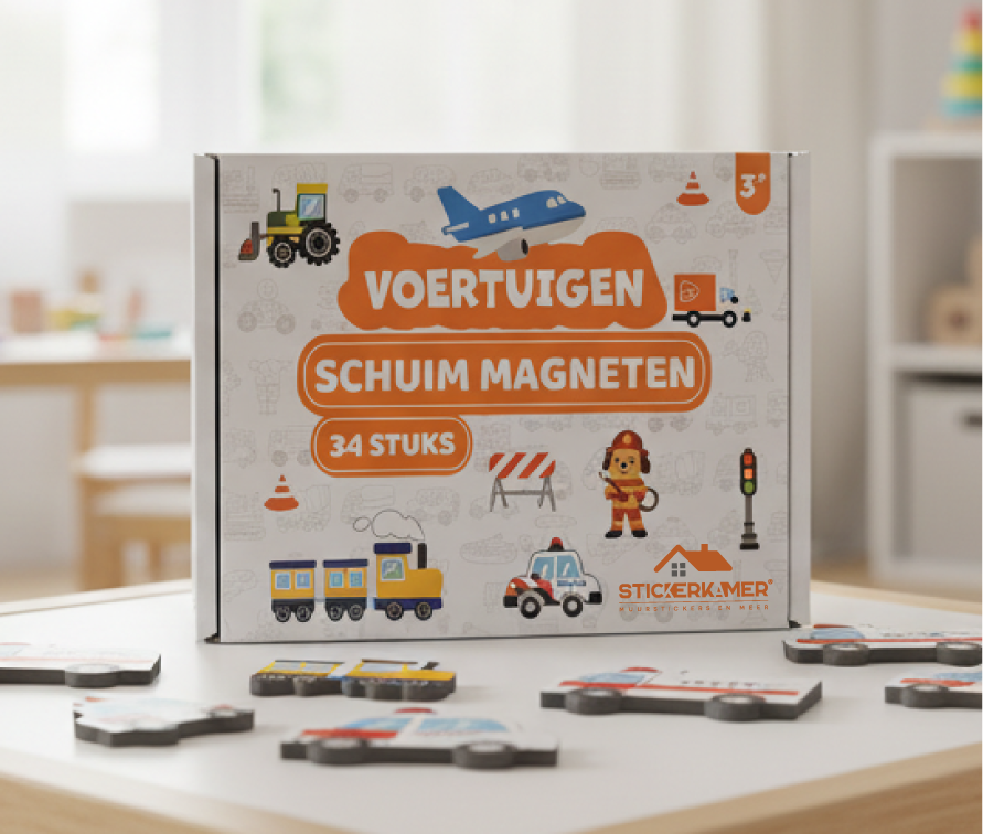 Voertuig magneten (34 Stuks) | educatief speelgoed voor kinderen | perfect voor magneetsticker en koelkast