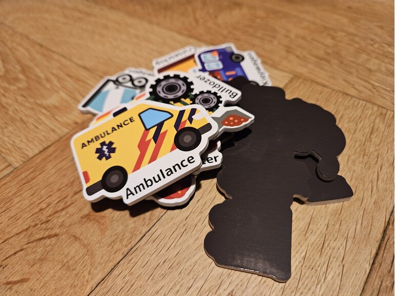 Stickerkamer Voertuig magneten (34 Stuks) | educatief speelgoed voor kinderen | perfect voor magneetsticker en koelkast