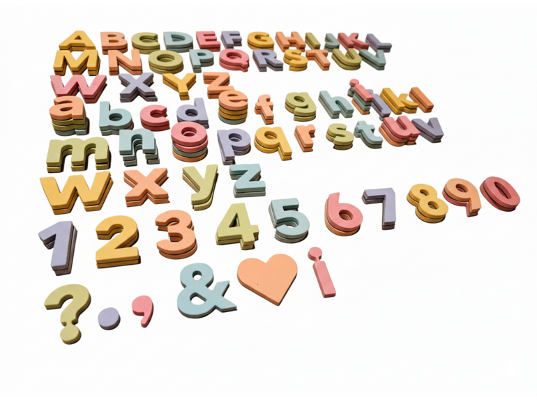 Vrolijk gekleurde magneet letters cijfers (140 Stuks) educatief speelgoed - Stickerkamer Stickerkamer Vrolijk gekleurde magneet letters cijfers (140 Stuks) educatief speelgoed - Stickerkamer