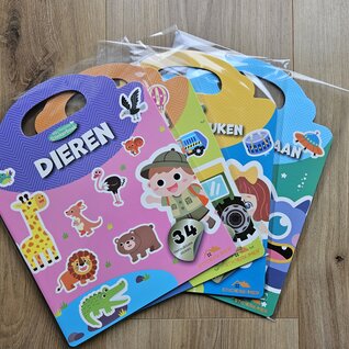 Stickerkamer Herbruikbaar Stickerboek Kinderen: 4 Thema's Herbruikbaar Stickerboek Kinderen: 4 Thema's