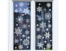 Statische Raamsticker sneeuwvlokken wit kerst - 40 stuks