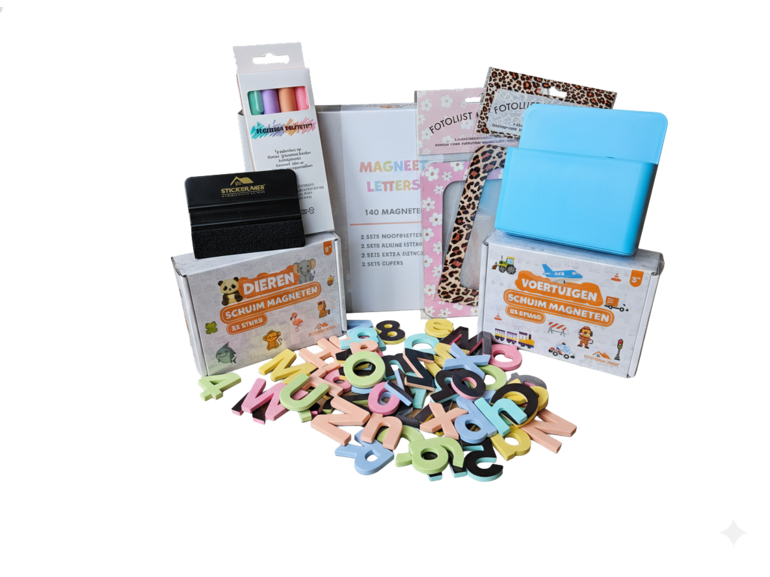 Magneetsticker + accessoires pakket Megabundel Stickerkamer Magneetsticker + accessoires pakket Megabundel