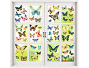 Statische Raamstickers Gekleurde Vlinders – 59 Stuks – Herbruikbaar & Dubbelzijdig Bedrukt – Glasstickers Zonder Lijm