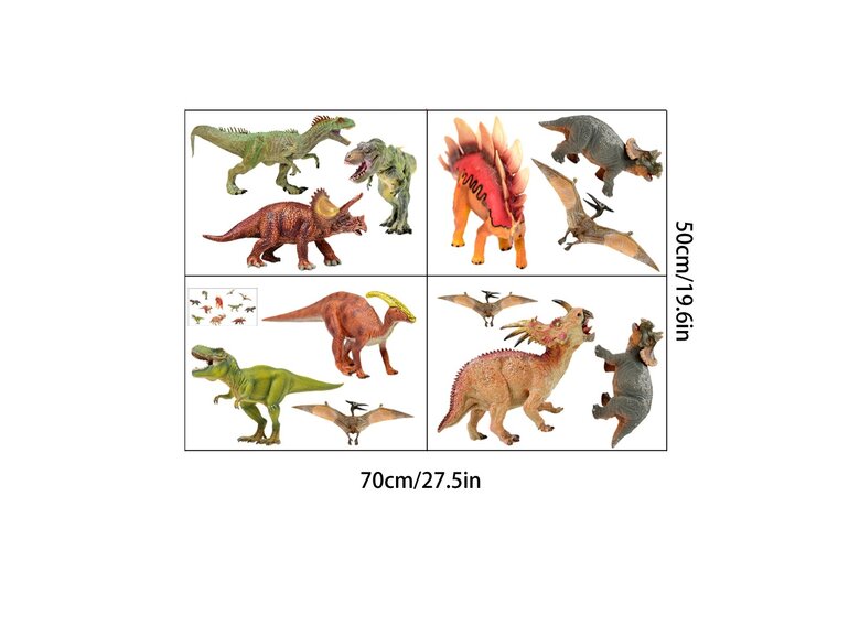 Zelfklevende Muurstickers Dinosaurussen – 4 Vellen – Herbruikbaar & Eenvoudig Verplaatsbaar – Stoere Dino Wanddecoratie Zelfklevende Muurstickers Dinosaurussen – 4 Vellen – Herbruikbaar & Eenvoudig Verplaatsbaar – Stoere Dino Wanddecoratie