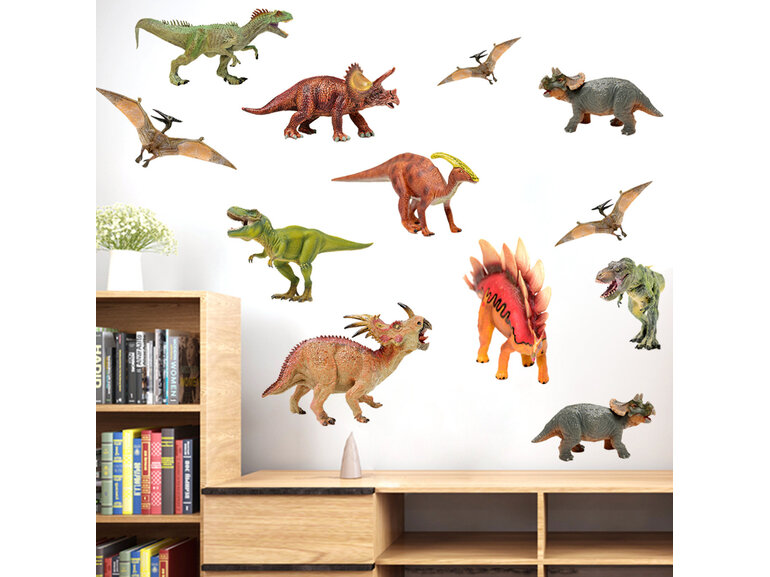 Zelfklevende Muurstickers Dinosaurussen – 4 Vellen – Herbruikbaar & Eenvoudig Verplaatsbaar – Stoere Dino Wanddecoratie Zelfklevende Muurstickers Dinosaurussen – 4 Vellen – Herbruikbaar & Eenvoudig Verplaatsbaar – Stoere Dino Wanddecoratie