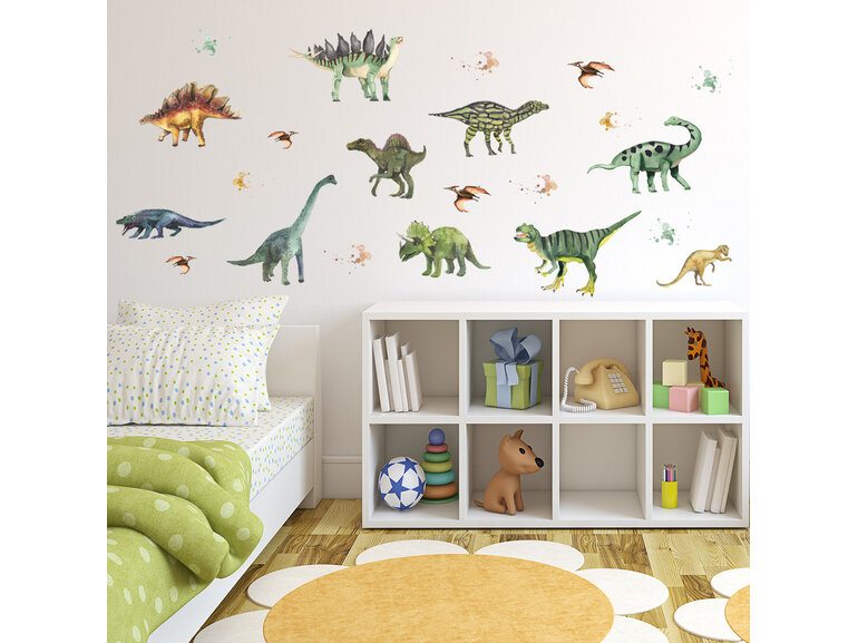 Zelfklevende Muurstickers Dinosaurussen – 4 Vellen – Herbruikbaar & Eenvoudig Verplaatsbaar – Stoere Dino Wanddecoratie Zelfklevende Muurstickers Dinosaurussen – 4 Vellen – Herbruikbaar & Eenvoudig Verplaatsbaar – Stoere Dino Wanddecoratie