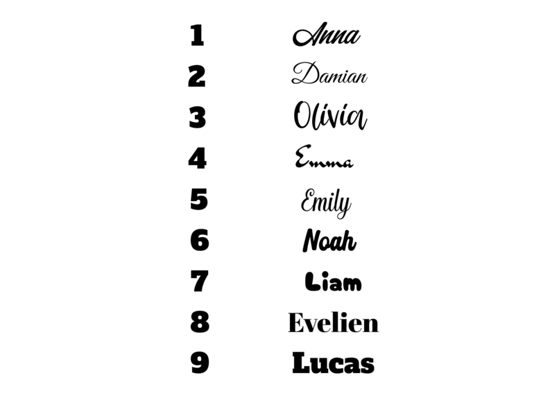 Houten naam met Vlinders voor baby en kinderkamer