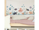 Muursticker voor kinderen met oceaandieren – octopus, schildpad, kwallen en koraal voor babykamer & kinderkamer