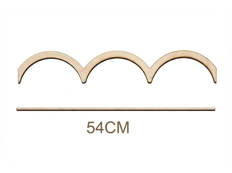 Houten Schelp / Scallop Lambrisering voor baby en kinderkamer