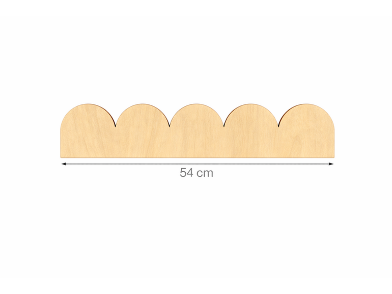 Houten Schelp / Scallop Lambrisering voor baby en kinderkamer