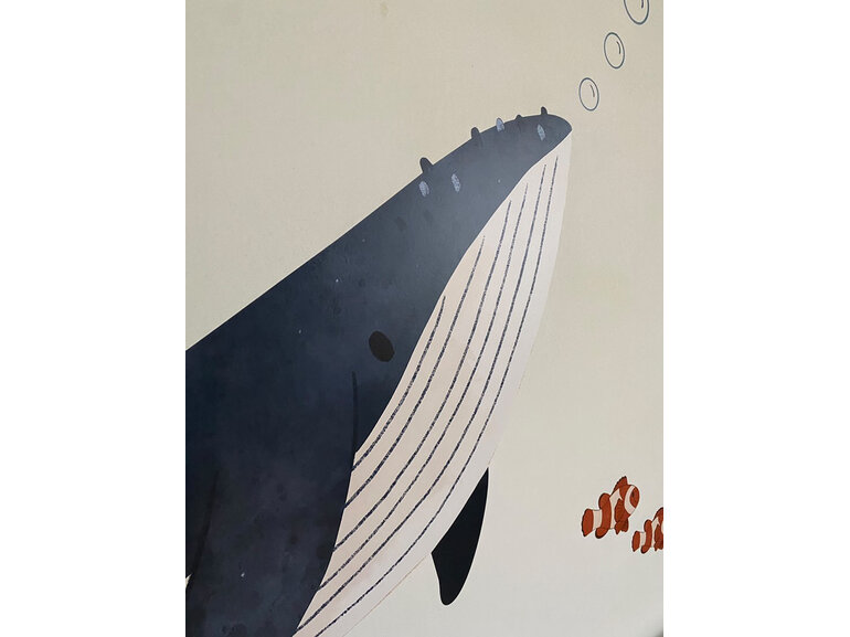 Muursticker kinderkamer – oceaan & zeedieren decoratie | walvis, dolfijn, vissen & koraalrift