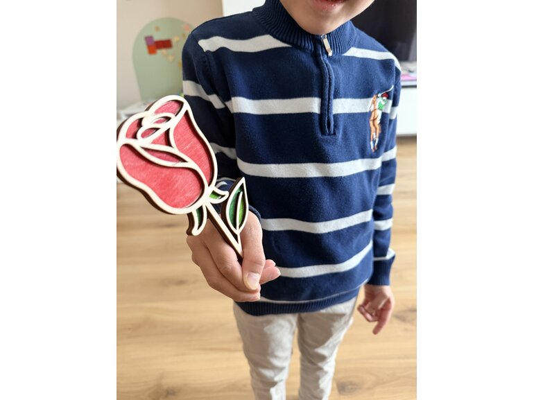 Houten Roos Valentijn – Knutsel Roos met of zonder Naam | DIY Cadeau Houten Roos Valentijn – Knutsel Roos met of zonder Naam | DIY Cadeau
