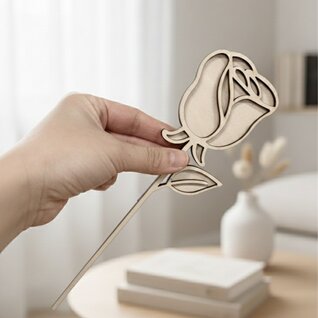 Houten Roos Valentijn – Knutsel Roos met of zonder Naam | DIY Cadeau Houten Roos Valentijn – Knutsel Roos met of zonder Naam | DIY Cadeau