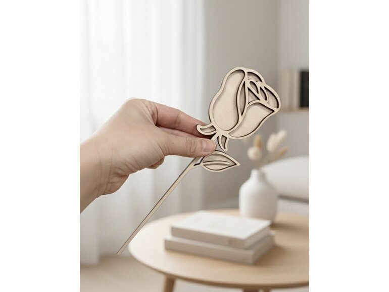 Houten Roos Valentijn – Knutsel Roos met of zonder Naam | DIY Cadeau Houten Roos Valentijn – Knutsel Roos met of zonder Naam | DIY Cadeau