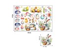 paas raamstickers statisch set 60x40 cm konijnen eieren kuikens