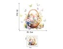 paas raamsticker statisch 30x30 cm paasmand eieren bloemen