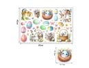 paas raamstickers statisch set 60x40 cm konijn kuiken eieren bloemen