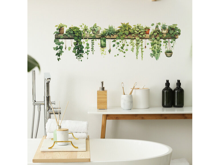 muursticker planten groen zelfklevend 90cm botanische muurdecoratie muursticker planten groen zelfklevend 90cm botanische muurdecoratie