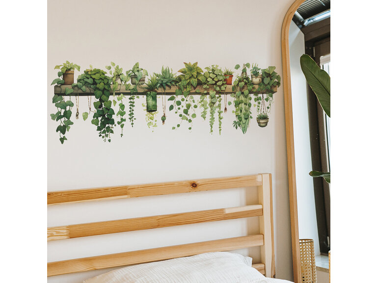 muursticker planten groen zelfklevend 90cm botanische muurdecoratie muursticker planten groen zelfklevend 90cm botanische muurdecoratie