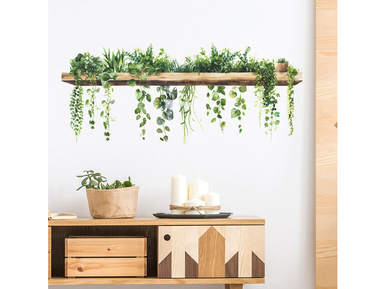 muursticker planten groen zelfklevend 90cm botanische muurdecoratie muursticker planten groen zelfklevend 90cm botanische muurdecoratie