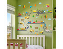 muursticker auto weg kinderkamer voertuigen zelfklevend 121x91cm muursticker auto weg kinderkamer voertuigen zelfklevend 121x91cm