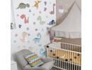 Muursticker dinosaurus pastel babykamer losse stickers zelfklevend