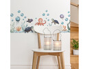 Muursticker onderwater oceaan met zee dieren zelfklevend 88x33cm