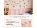 Houten lambrisering wandlijst voor de kinderkamer Stickerkamer Houten lambrisering wandlijst voor de kinderkamer