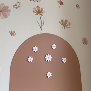 Magneet bloemen daisy set van 6