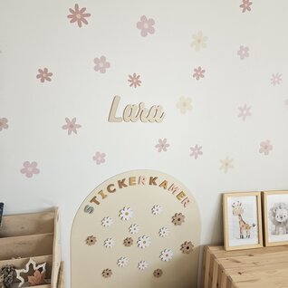 Daisy bloemen - madeliefjes muurstickers 65 stuks