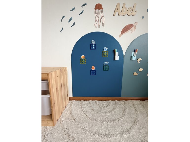 Stickerkamer Vernieuwde Magneetsticker met krijtbord functie voor de Kinderkamer 95×75 cm – Verbeterde Kwaliteit & Verwijderbaar