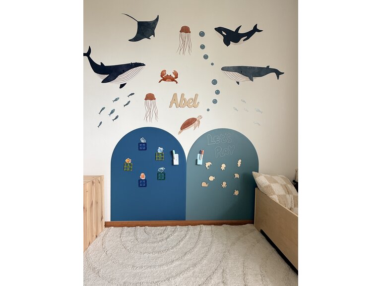 Stickerkamer Vernieuwde Magneetsticker met krijtbord functie voor de Kinderkamer 95×75 cm – Verbeterde Kwaliteit & Verwijderbaar