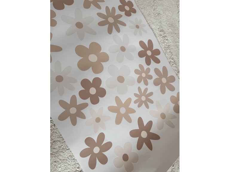 Daisy bloemen - madeliefjes muurstickers 65 stuks