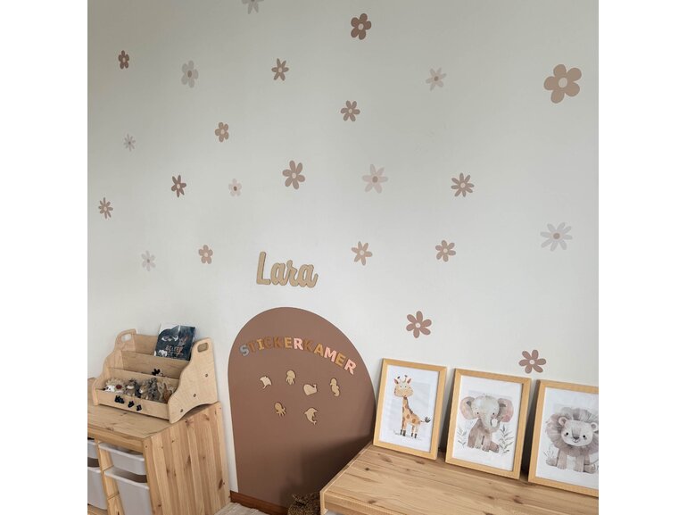 Daisy bloemen - madeliefjes muurstickers 65 stuks