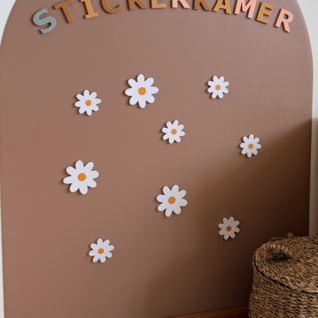 Magneet bloemen daisy set van 6