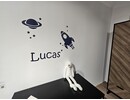 Muursticker naam ruimte kinderkamer jongen