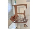 Houten naambord kinderkamer op maat | beginletter met naam | kraamcadeau Stickerkamer Houten naambord kinderkamer op maat | beginletter met naam | kraamcadeau