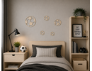 Muurdecoratie Houten voetballen