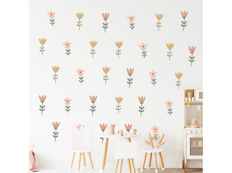 Muursticker bloemetjes 36 stuks Muursticker bloemetjes 36 stuks