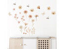 Boho Aquarel Bloemen en vlinders Muurstickers – Sfeervolle Wanddecoratie voor een Warme kinderkamer