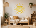 Muursticker zon voor baby- en kinderkamer – zelfklevend en verwijderbaar