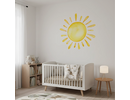 Muursticker zon voor baby- en kinderkamer – zelfklevend en verwijderbaar