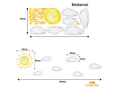 Aquarel Zon & Wolken Muursticker XL – 300 x 85 cm – Scandinavische Kinderkamer Stickerkamer Aquarel Zon & Wolken Muursticker XL – 300 x 85 cm – Scandinavische Kinderkamer