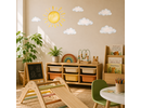Aquarel Zon & Wolken Muursticker XL – 300 x 85 cm – Scandinavische Kinderkamer Stickerkamer Aquarel Zon & Wolken Muursticker XL – 300 x 85 cm – Scandinavische Kinderkamer